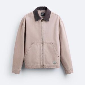 Zara Men’s Contrasting Collar Jacket